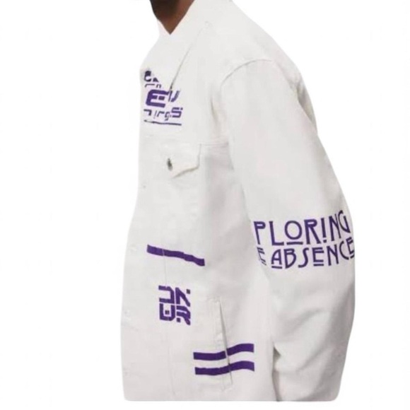 Zara Men’s White Denim Jacket | Urban Statement Piece | Medium - Picture 3 of 8